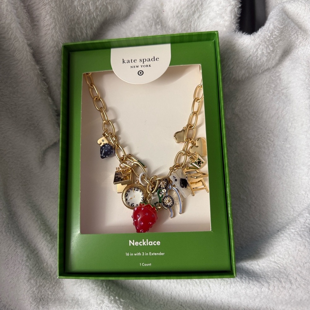 Kate Spade New York & Target Gold Necklace with Colorful Charms